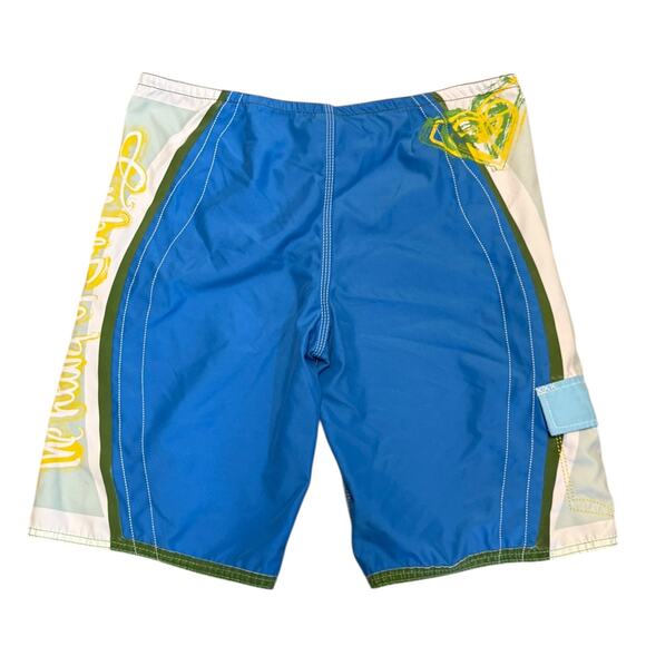 Roxy Quiksilver Vintage 90's Y2K Surf Board Shorts Size 9 - Picture 2 of 6
